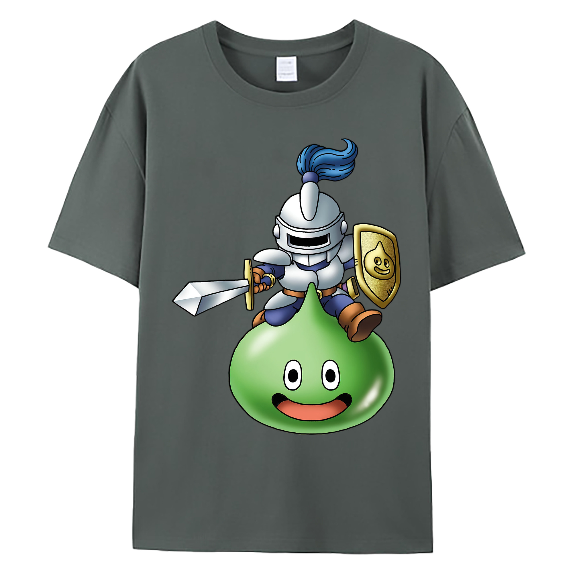（画像用） ドラゴンクエスト Doragon Kuesuto Dragon Quest 綿100％ メンズ半袖Tシャツ｜肌触りやわらか＆通気性